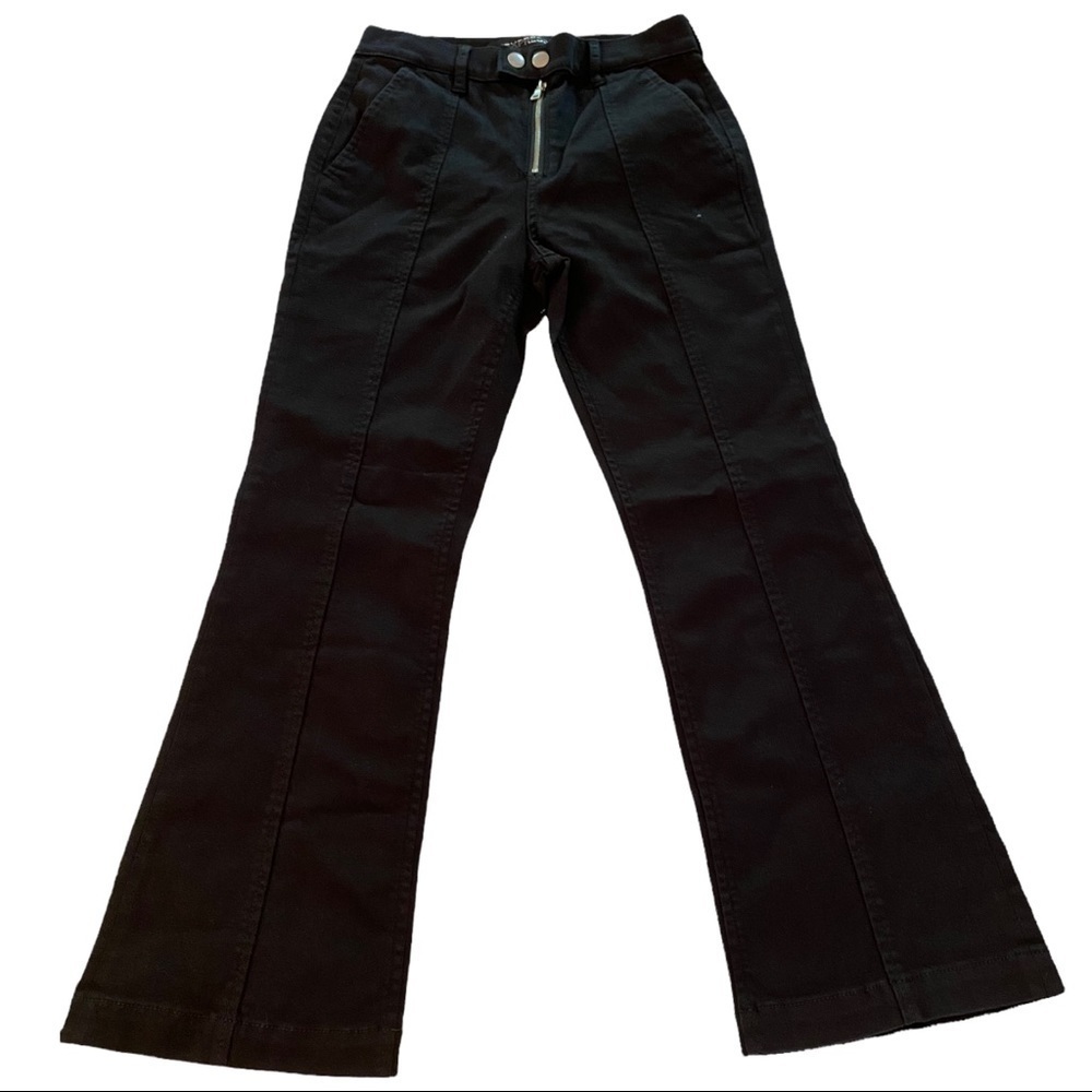 Express NWOT Cropped Flare High Rise Cotton Blend Pant